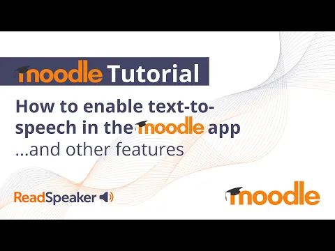 Text to speech now available on Moodle App