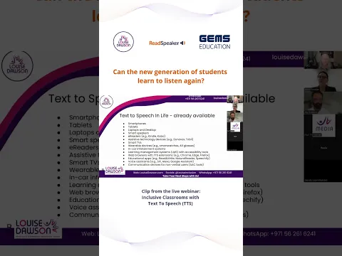 Can the new generation of students learn to listen again? -Accessibility &amp; Inclusion Webinar Snippet