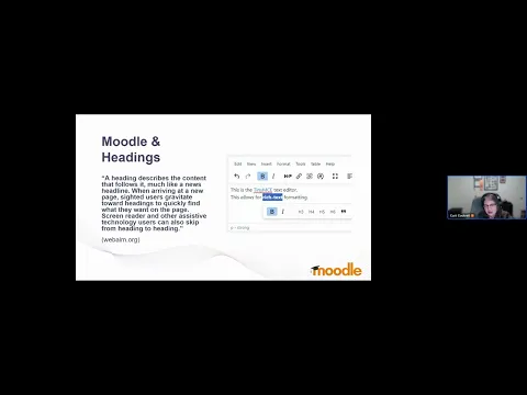 How to use Headings in Moodle